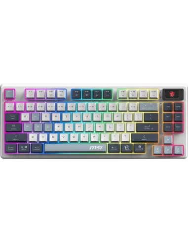 MSI Forge GK600 TKL WIRELESS SKY ES Teclado Inalámbrico RGB Blanco