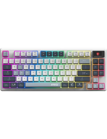 MSI Forge GK600 TKL WIRELESS SKY ES Teclado Inalámbrico RGB Blanco