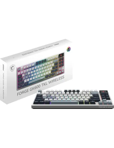 Teclado MSI Forge GK600 TKL WIRELESS SKY ES