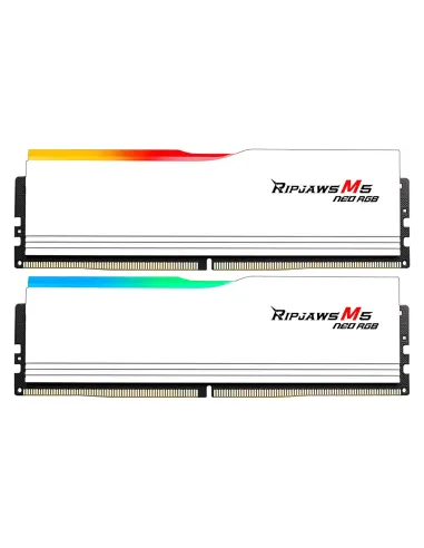 G.Skill Ripjaws M5 Neo RGB F5-6000J3636F16GX2-RM5NRW DDR5 32GB (2x16GB) 6000MHz CL36  Blanco AMD EXPO Iluminación Multicolor