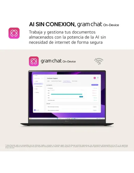 Portátil LG Gram 17 17Z90TL-G.AU88B con pantalla 16:10 WQXGA