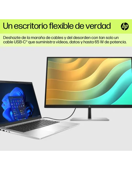 Monitor QHD USB-C HP E27u G5 27" con RJ-45