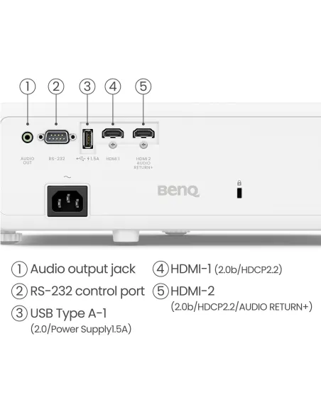 Proyector Láser 4K BenQ TK710 9H.JSJ77.1JE Negro HDR y eARC