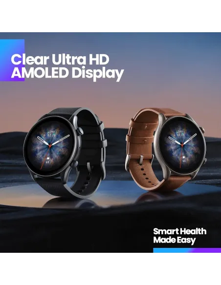 Amazfit GTR 3 Pro Reloj Smartwatch Cuero Marrón