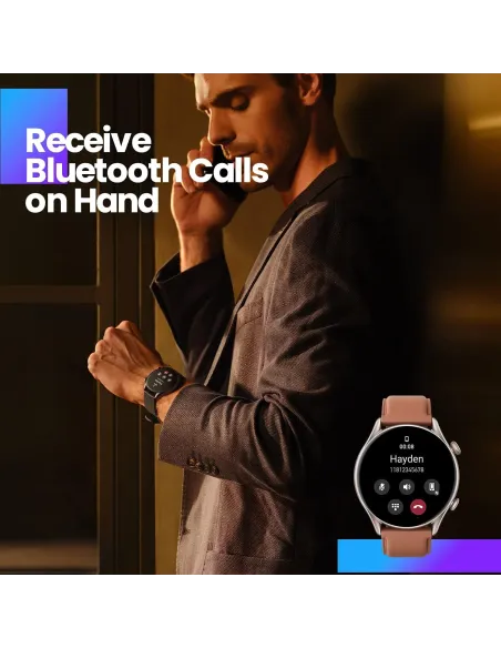 Amazfit GTR 3 Pro Reloj Smartwatch Cuero Marrón
