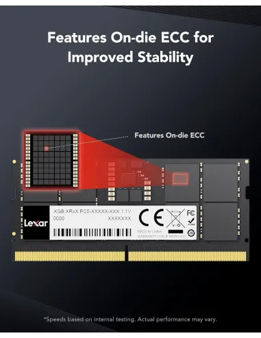 Memoria RAM DDR5 SO-DIMM Lexar LD5S16G56C46ST-HGN DDR5 16GB