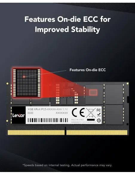 Memoria RAM DDR5 SO-DIMM Lexar LD5S16G56C46ST-HGN DDR5 16GB