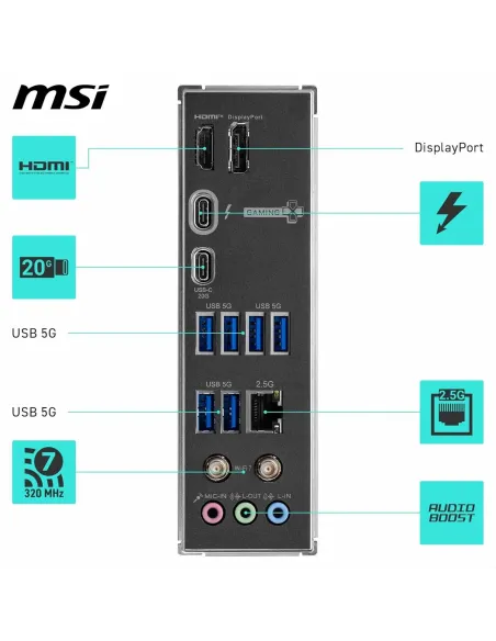 Placa base gaming MSI Z890 GAMING WIFI con Wi-Fi 7