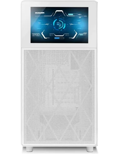 Caja PC semitorre NOX Hummer BIOS Blanca con pantalla LCD 8"
