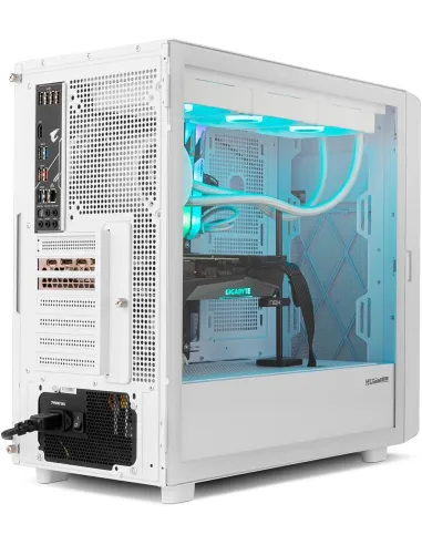 Caja PC semitorre NOX Hummer BIOS Blanca con pantalla LCD 8"