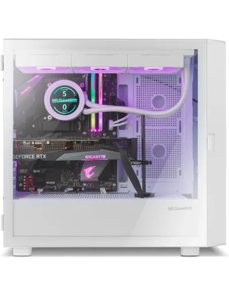 Caja PC semitorre NOX Hummer BIOS Blanca con pantalla LCD 8"