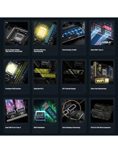 Placa base AMD Socket AM5 ASRock X870E Taichi OCF ATX