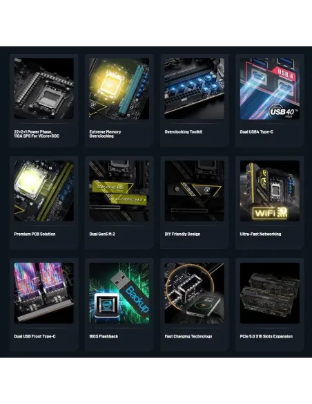 Placa base AMD Socket AM5 ASRock X870E Taichi OCF ATX