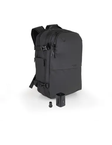TooQ TQBP-V101-BK Mochila de Viaje para portátil 17" con Sistema de Compresión al Vacío y Bomba de Aire