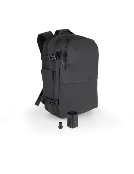 TooQ TQBP-V101-BK Mochila de Viaje para portátil 17" con Sistema de Compresión al Vacío y Bomba de Aire
