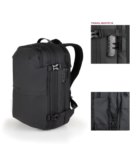 Mochila de viaje TooQ TQBP-V101-BK con compresión