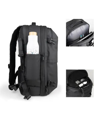 Mochila de viaje TooQ TQBP-V101-BK con compresión
