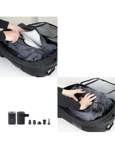 Mochila de viaje TooQ TQBP-V101-BK con compresión