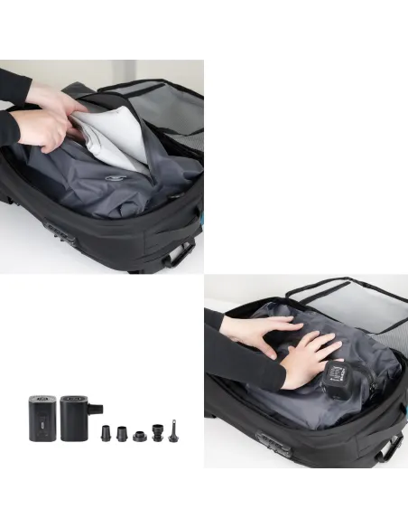 Mochila de viaje TooQ TQBP-V101-BK con compresión