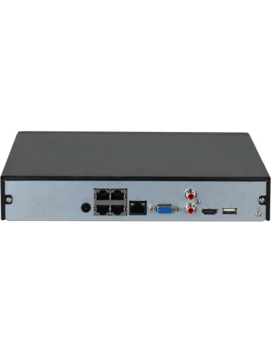 Grabador NVR Dahua Lite NVR2104HS-P-4KS3 con 4 canales PoE