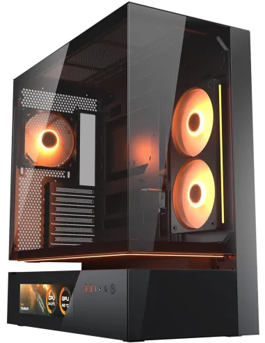 COUGAR CFV235 Vision Negra Semitorre Midi Tower con Pantalla LCD Integrada