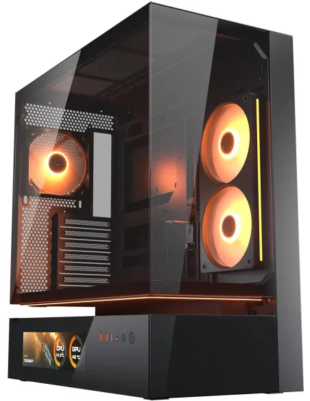 COUGAR CFV235 Vision Negra Semitorre Midi Tower con Pantalla LCD Integrada