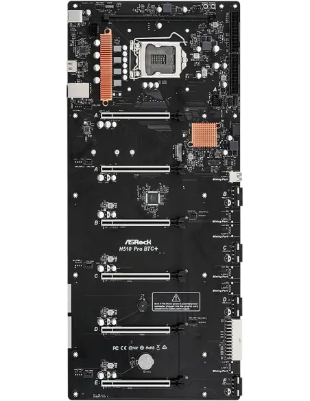 Placa base LGA1200 ASRock H510 Pro BTC+ para rigs