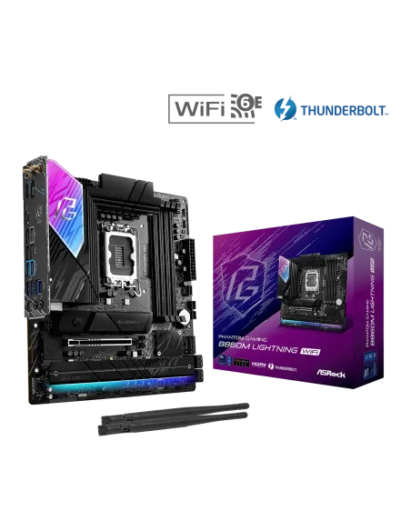 ASRock B860M Lightning WiFi Intel Socket LGA 1851 Micro-ATX