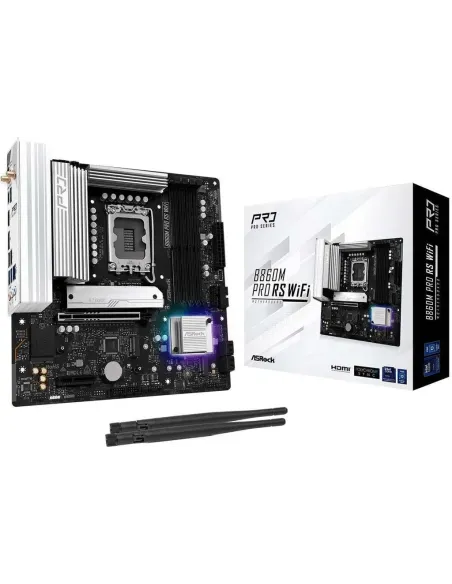 Placa base ASRock B860M Pro RS WiFi para Socket LGA1851