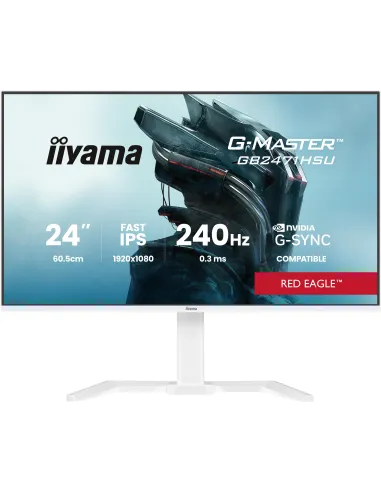 Iiyama G-MASTER GB2471HSU-W1 23.8" FullHD 240Hz Fast IPS G-SYNC FreeSync HDR10 Blanco 0,3 ms