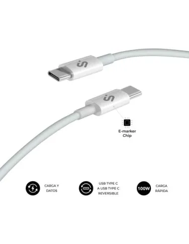 Subblim SUBCAB-C10090 Cable USB-C Powermag LED 100W C-C 2 m
