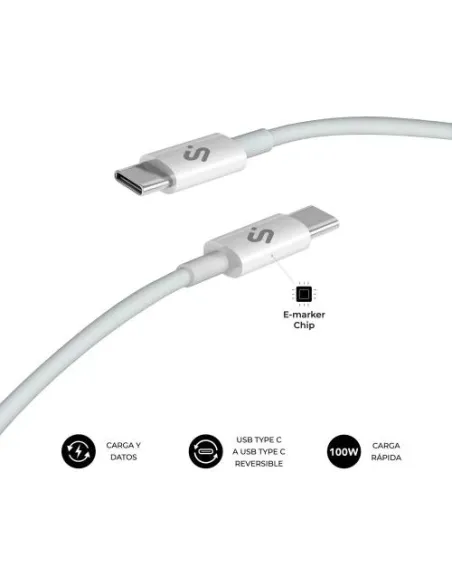 Cable USB-C Subblim SUBCAB-C10090 Powermag LED 100W para 2 m