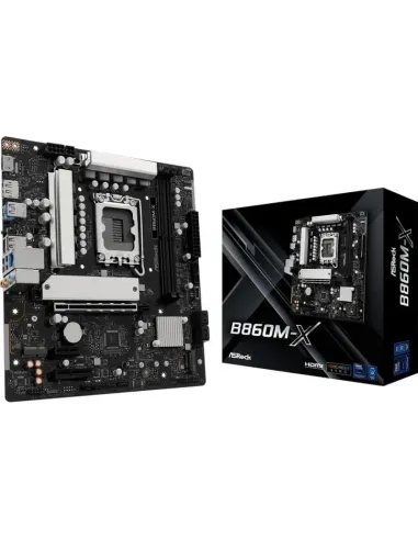 ASRock B860M-X Intel Socket LGA1851 Micro-ATX DDR5 PCIe 3.0 M.2 USB 3.1 Gen2 HD Audio
