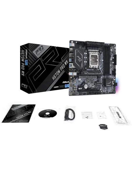 Placa base ASRock H670M Pro RS Micro-ATX para Socket LGA1700