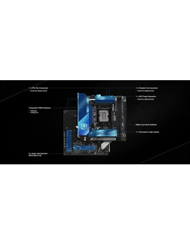 Placa base Mini-ITX LGA1851 ASRock Z890I Nova WiFi