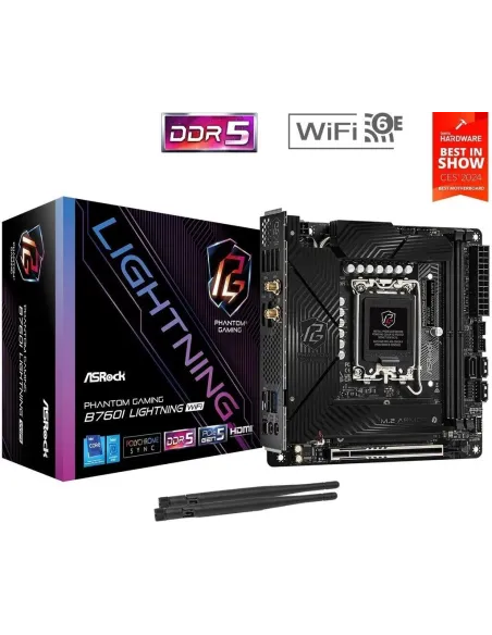 ASRock Phantom Gaming B760I Lightning WiFi Intel Socket LGA1700 Mini-ITX