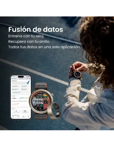 Anillo Inteligente Amazfit Helio Ring Titanio  talla 12