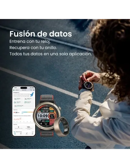 Anillo Inteligente Amazfit Helio Ring Titanio  talla 12