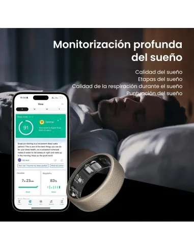 Anillo Inteligente Amazfit Helio Ring Titanio talla 8