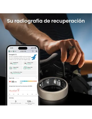 Anillo Inteligente Amazfit Helio Ring Titanio talla 8
