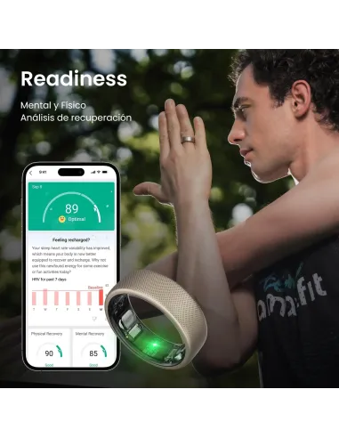 Anillo Inteligente Amazfit Helio Ring Titanio talla 8