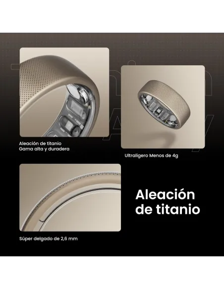 Anillo Inteligente Amazfit Helio Ring Titanio talla 8