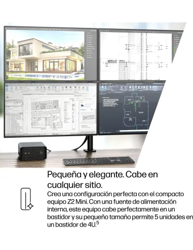 Workstation mini PC HP Z2 Mini G1a A40N1ET para IA local