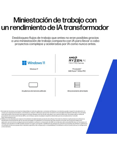 Workstation mini PC HP Z2 Mini G1a A40N0ET para IA local