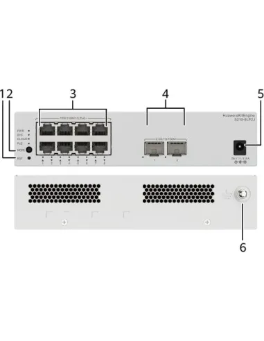 Switch PoE Huawei S210-8LP2J con 2 SFP 2,5G