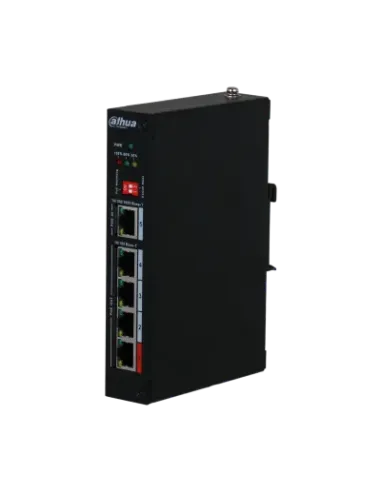 Dahua PFT1500 Extensor PoE de 5 puertos con 4 puertos de salida PoE y 1 puerto de entrada PoE