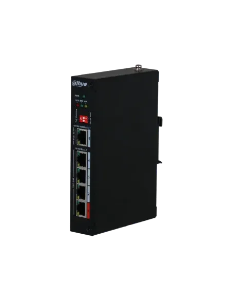 Dahua PFT1500 Extensor PoE de 5 puertos con 4 puertos de salida PoE y 1 puerto de entrada PoE