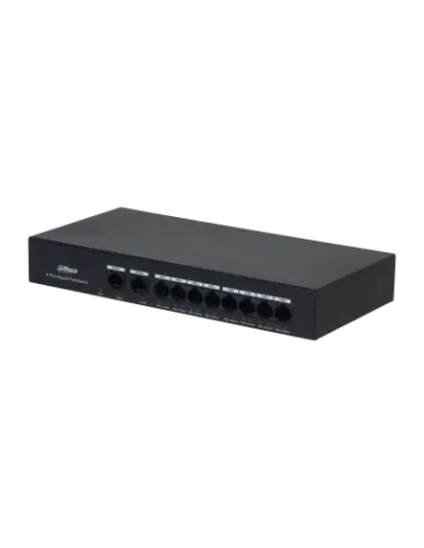Dahua PFS3010-8GT-65 Switch No Gestionable PoE 8 puertos Gigabit + 2RJ45