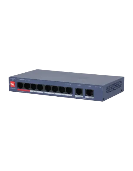 Switch Dahua CS4010-8ET2GT-110 con DoLynk y uplink Gigabit