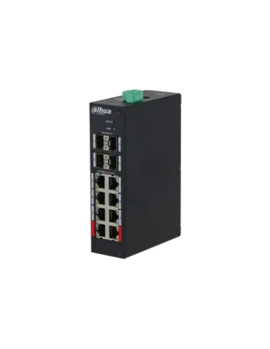 Dahua HS4412-8ET-96 Switch Administrado Industrial de 12 Puertos con PoE de 8 puertos